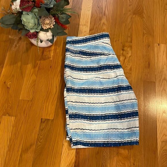 Columbia swim trunks mens 34/44 blue white gray stripe 💙🌻💙 - Picture 2 of 6